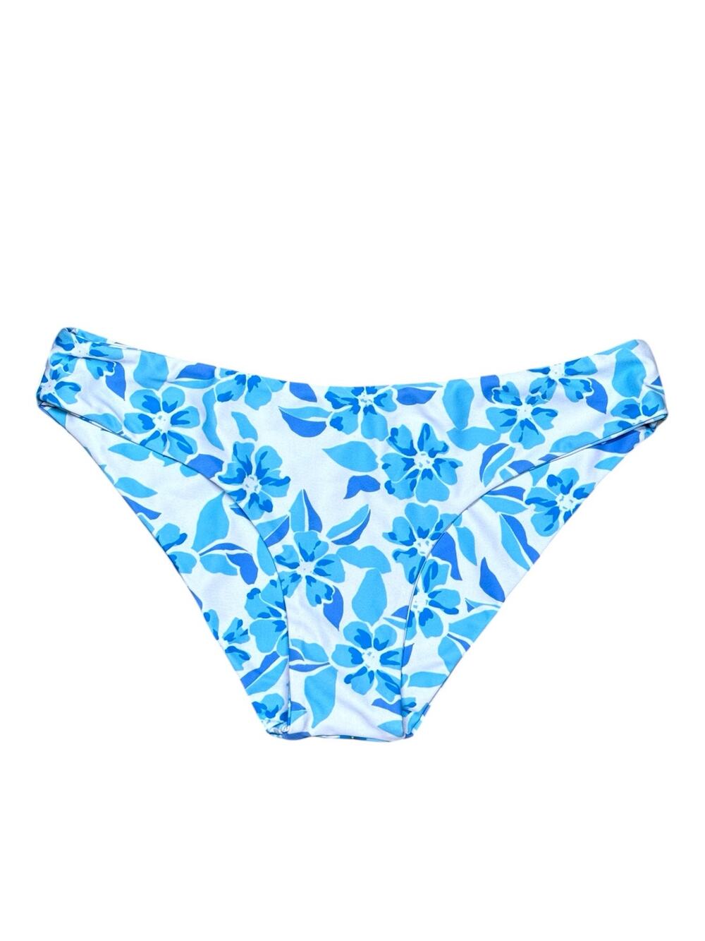 Vaya Island White Blue Italian Lycra Bikini Swim Bottom Size Small NEW NWT